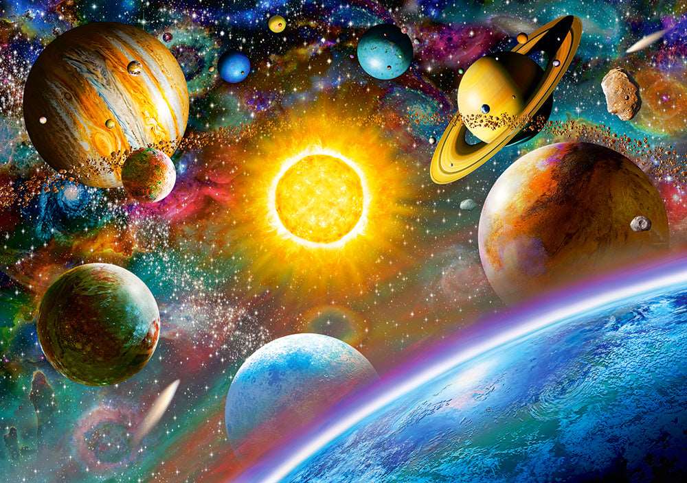 Angle. Castorland - CASTORLAND 500 Piece Jigsaw Puzzle, Outer Space, Solar System Puzzle with Comets, Galaxies, Castorland B-52158 - Red.