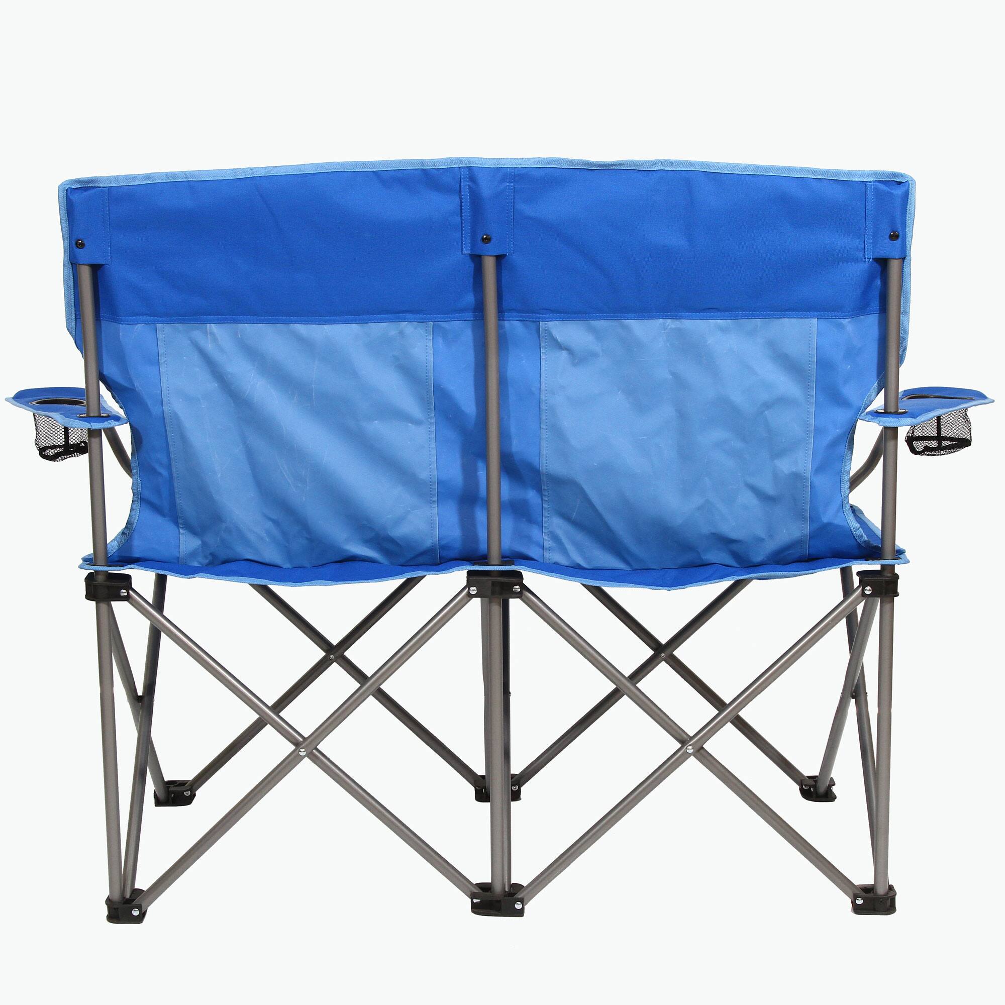 Alt View 10. Kamp-Rite - Kamp-Rite Portable 2 Person Folding Outdoor Patio Camping Lawn Beach Chair, Blue - Blue.