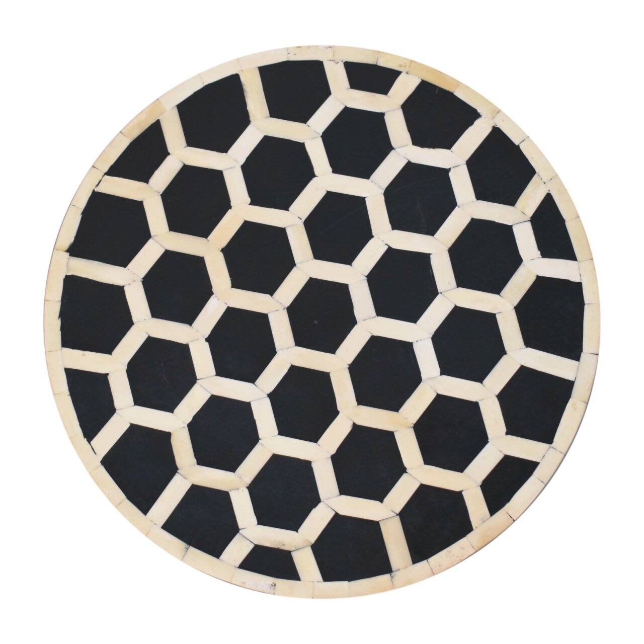 Alt View 7. Artisan Furniture - Artisan Furniture Solid Wood Bone Inlay Tripod Stool With Honey Caramel Finish - Brown.