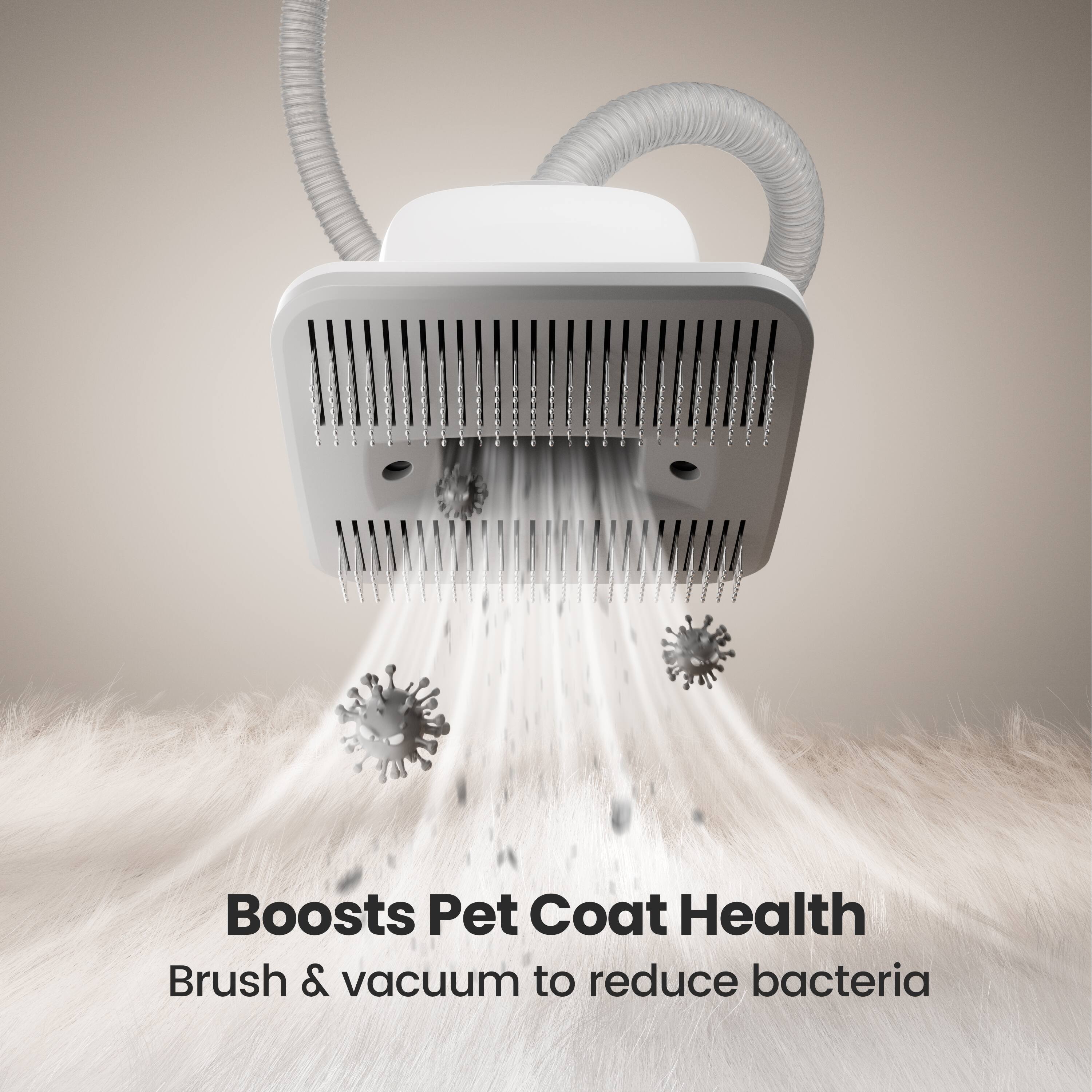 Boosts Pet Coat Health  
Brush & vacuum to reduce bacteria
