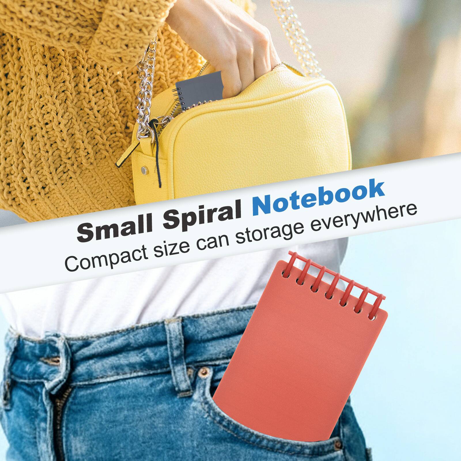 Small Spiral Notebook  
Compact size can storage everywhere