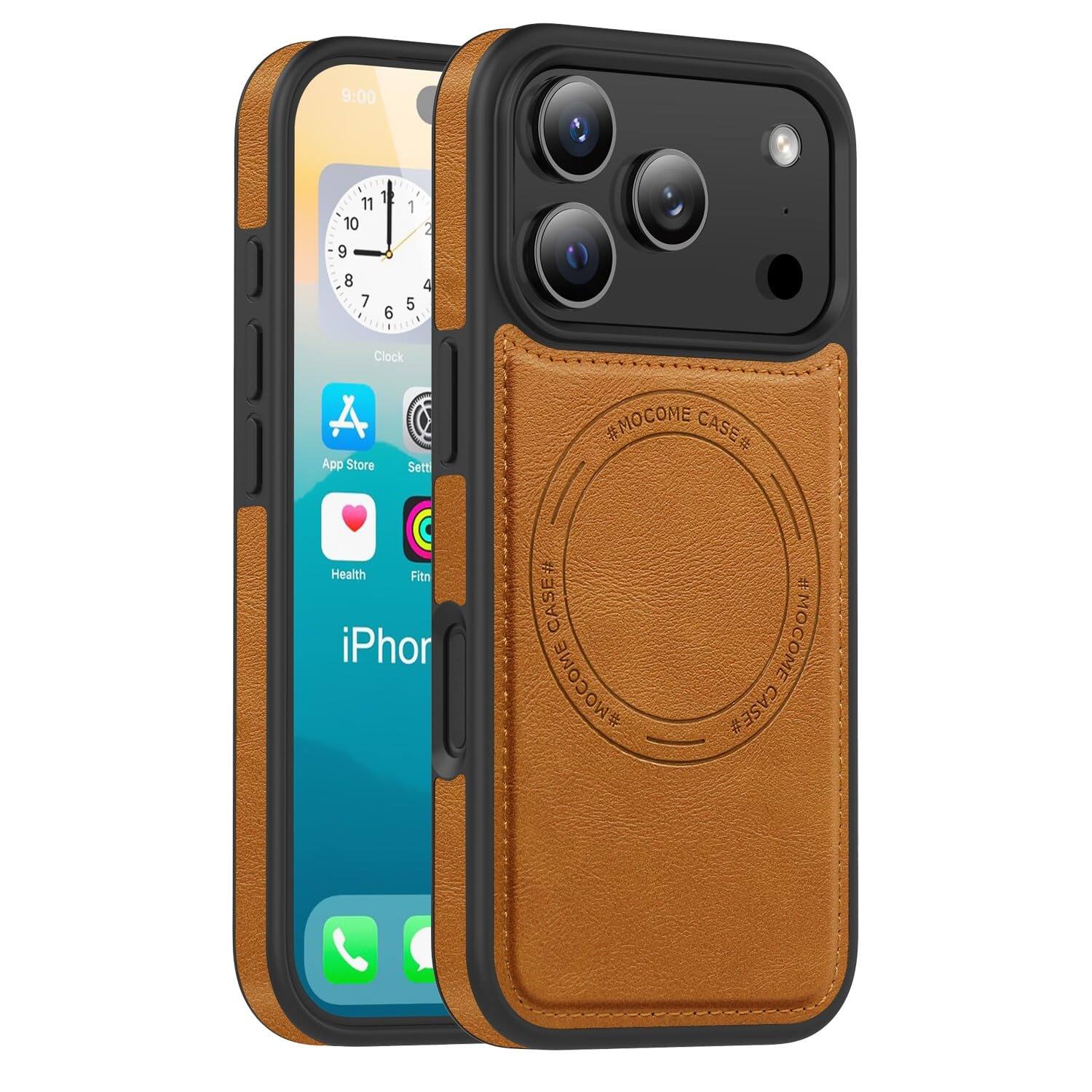 9:00 11 10 9 1 2 8 7 6 5 4 Clock App Store Settings Health Fitness iPhone #MOCOME CASE