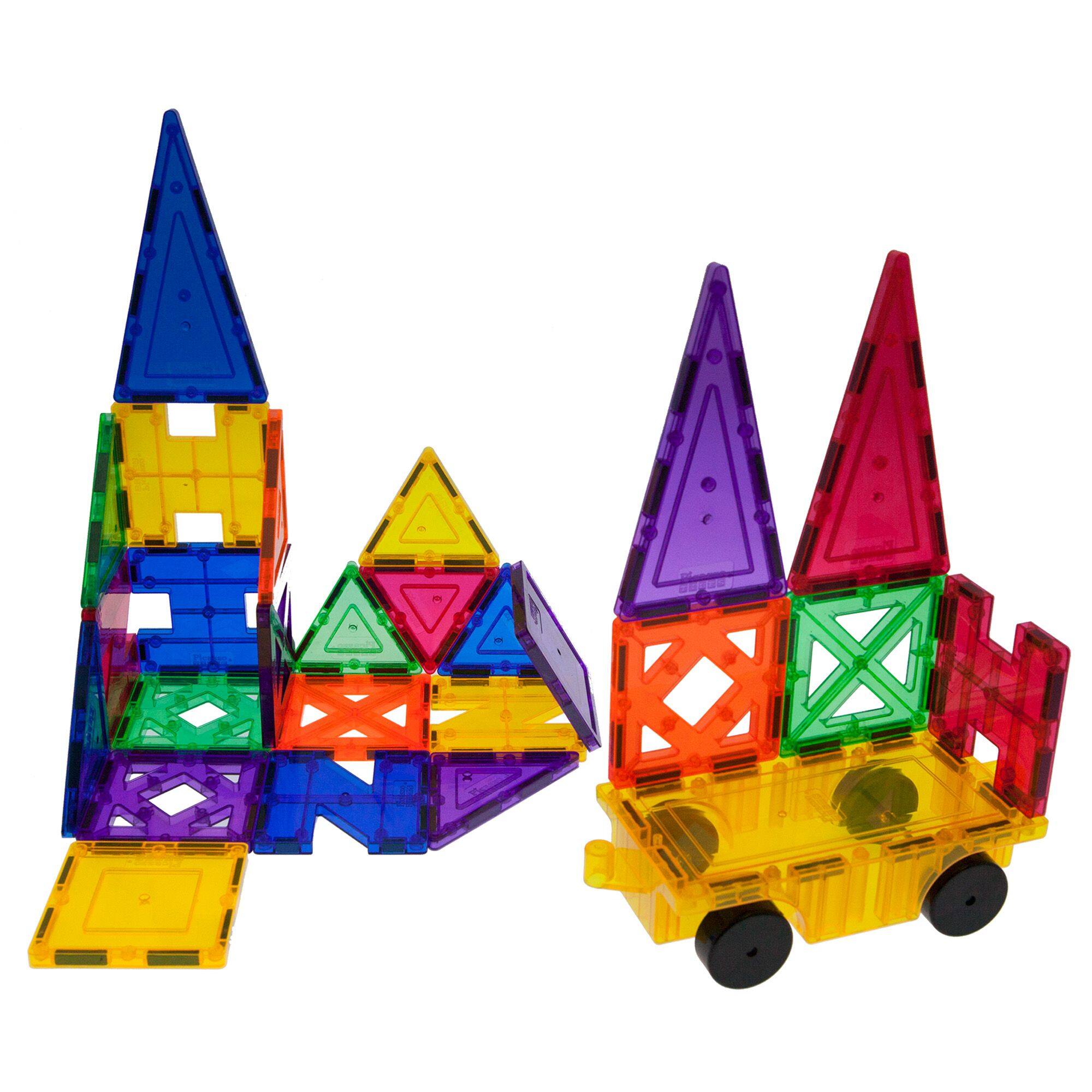 Alt View 3. PicassoTiles - PICASSO-TILES 26 PC Magnetic Tiles, Building Blocks, STEM Toys for Kids 3+.