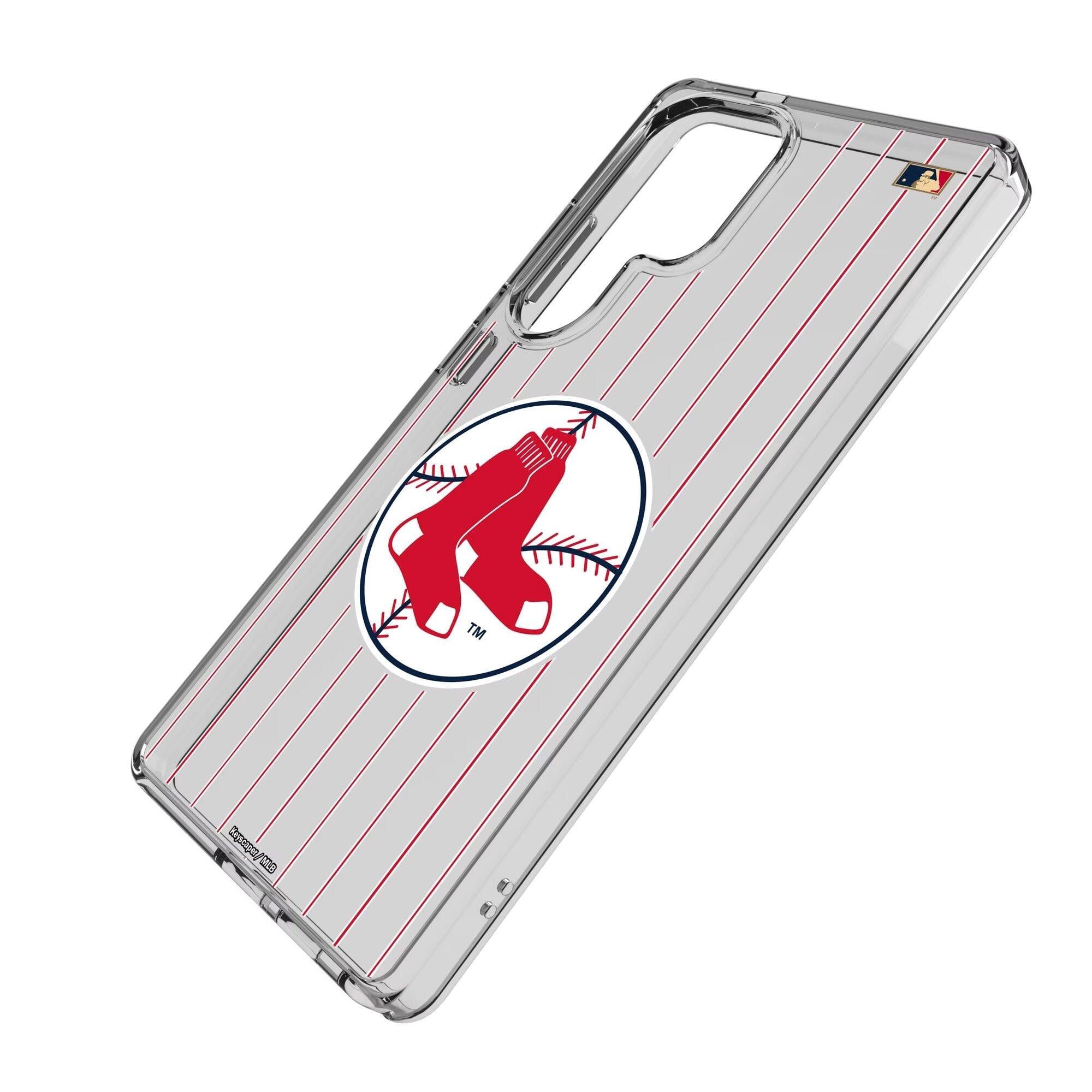 Alt View 1. Keyscaper - 1970-1975 Cooperstown Pinstripe Galaxy Clear Case - S23 - Multicolor.