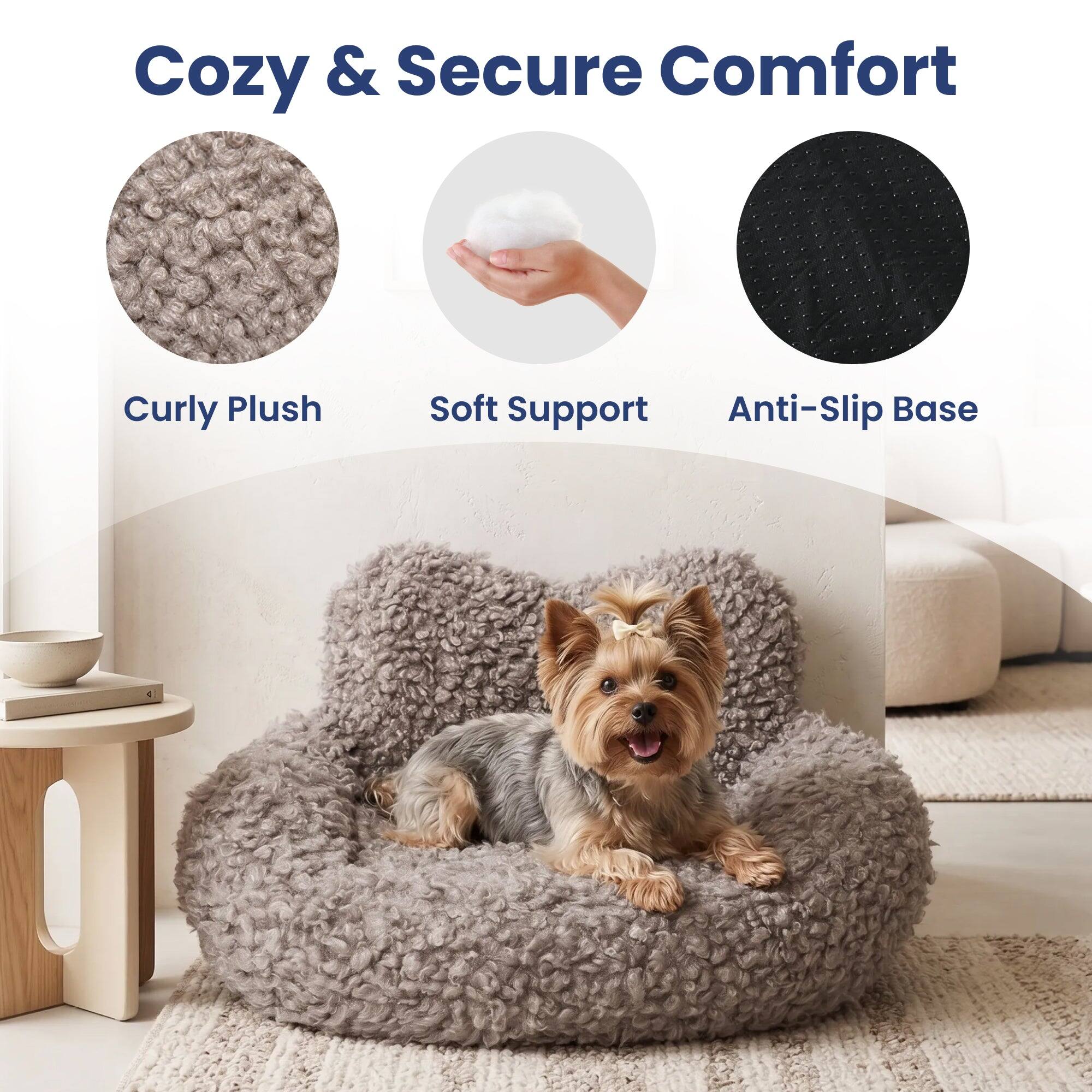 Cozy & Secure Comfort

Curly Plush
Soft Support
Anti-Slip Base