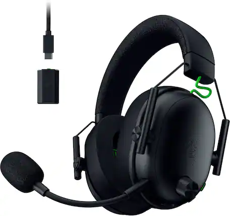 Front. Razer - BlackShark V3 Wireless Over-the-Ear Gaming Headset for Xbox, PC, Mac, Playstation, Nintendo Switch, Smartphone - Black.
