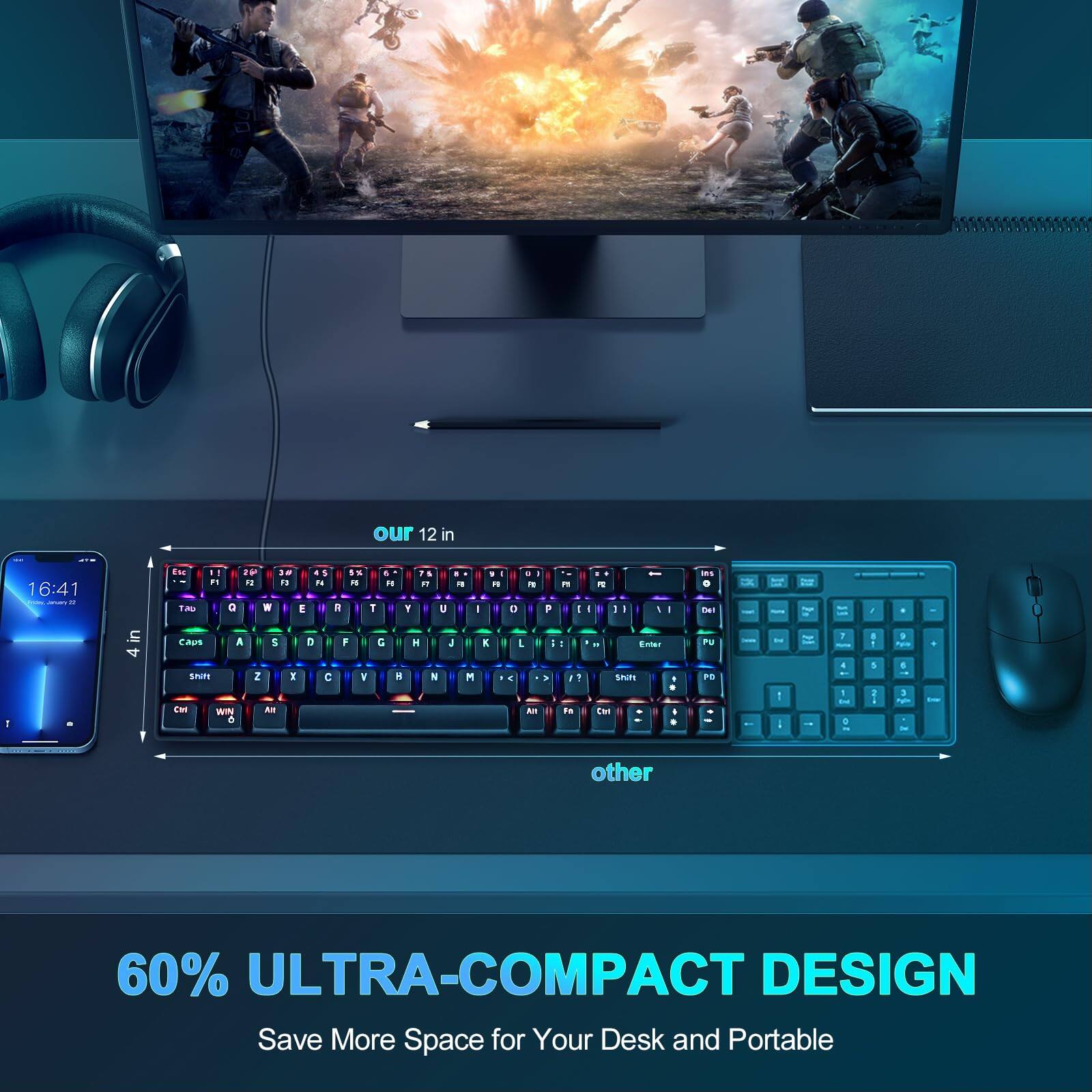 OUR 12 in

60% ULTRA-COMPACT DESIGN
Save More Space for Your Desk and Portable
