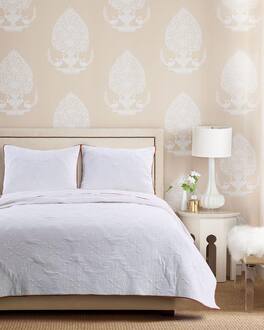 BreeBe - Cameo Quilt Set 3-Piece Full/Queen - Whisper White