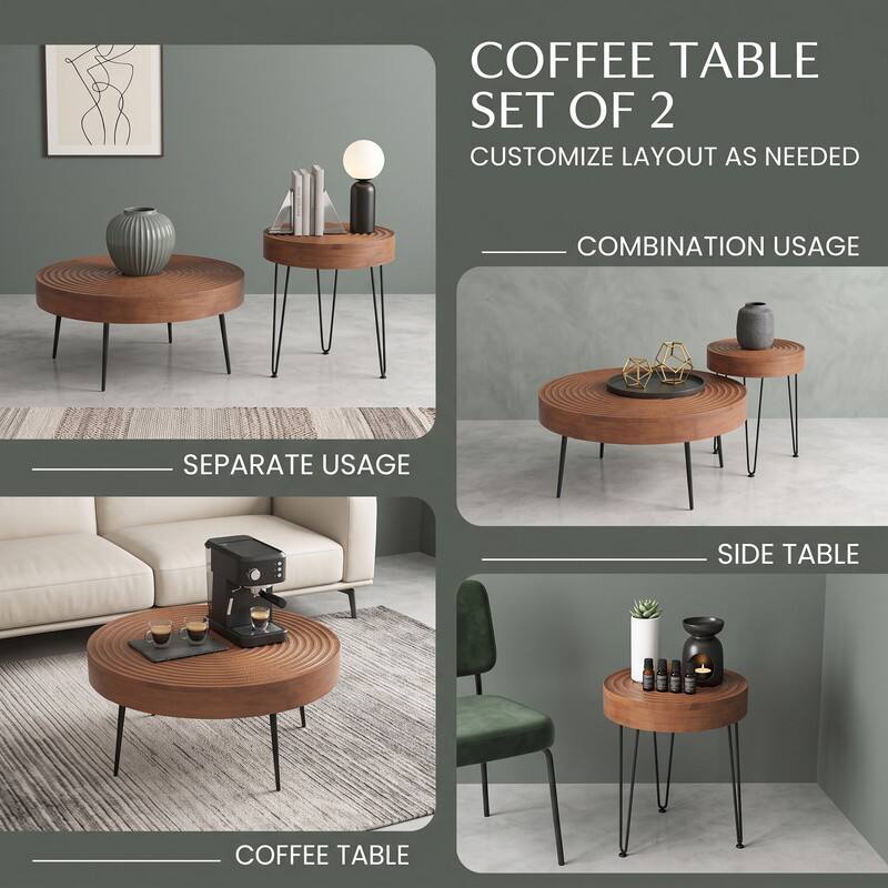 COFFEE TABLE SET OF 2  
CUSTOMIZE LAYOUT AS NEEDED

COMBINATION USAGE

SEPARATE USAGE

SIDE TABLE

COFFEE TABLE