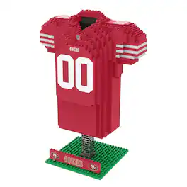 Forever Collectibles - San Francisco 49ers NFL BRXLZ Jersey 1043-Piece Building Block Set - Red