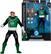 A McFarlane Collector DC Multiverse Guy Gardner action figure is shown next to the packaging. The figure is wearing a green and white costume and is holding a ring. The packaging is blue and black, and the figure is 12 points of articulation.