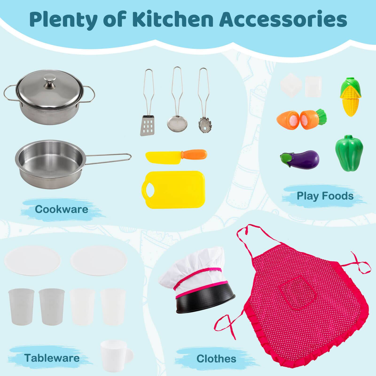 Plenty of Kitchen Accessories

Cookware

Play Foods

Tableware

Clothes