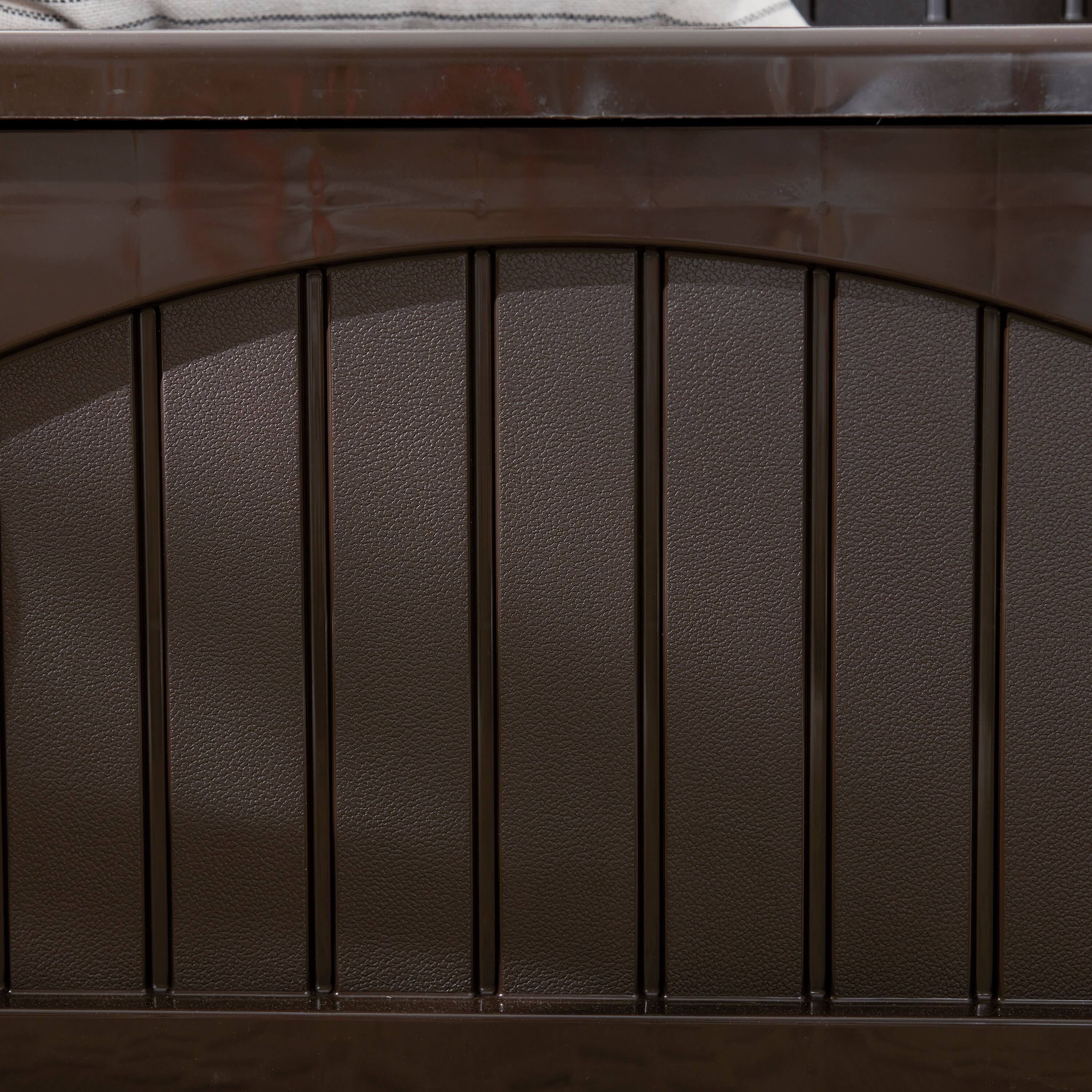 Alt View 7. Suncast - Suncast 31 Gallon Patio Seat Outdoor Storage and Bench Chair, Java (2 Pack) - Java.