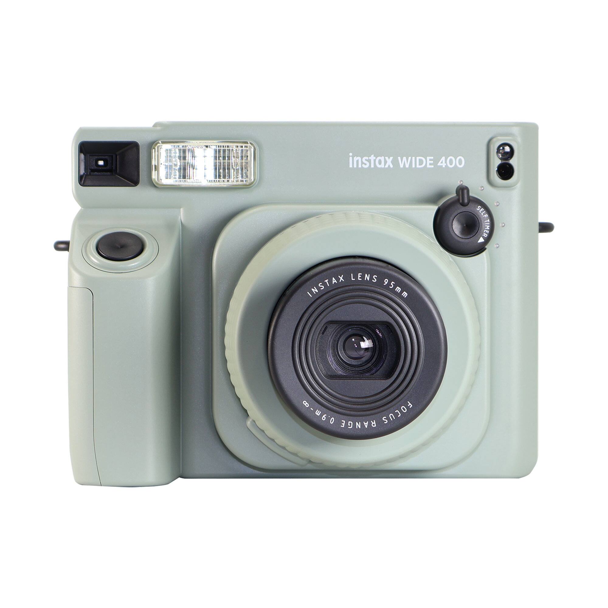 instax WIDE 400  
SELF TIMER  
LENS 95mm  
FOCUS RANGE 0.9m-