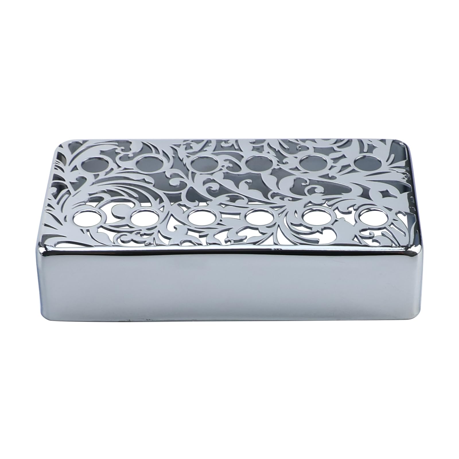 Dazzling Pops - 2 Brass Humbucker Guitar Pickup Covers / Pole Spcing Engraved Electric For Les Paul () - Chrome Style B-B