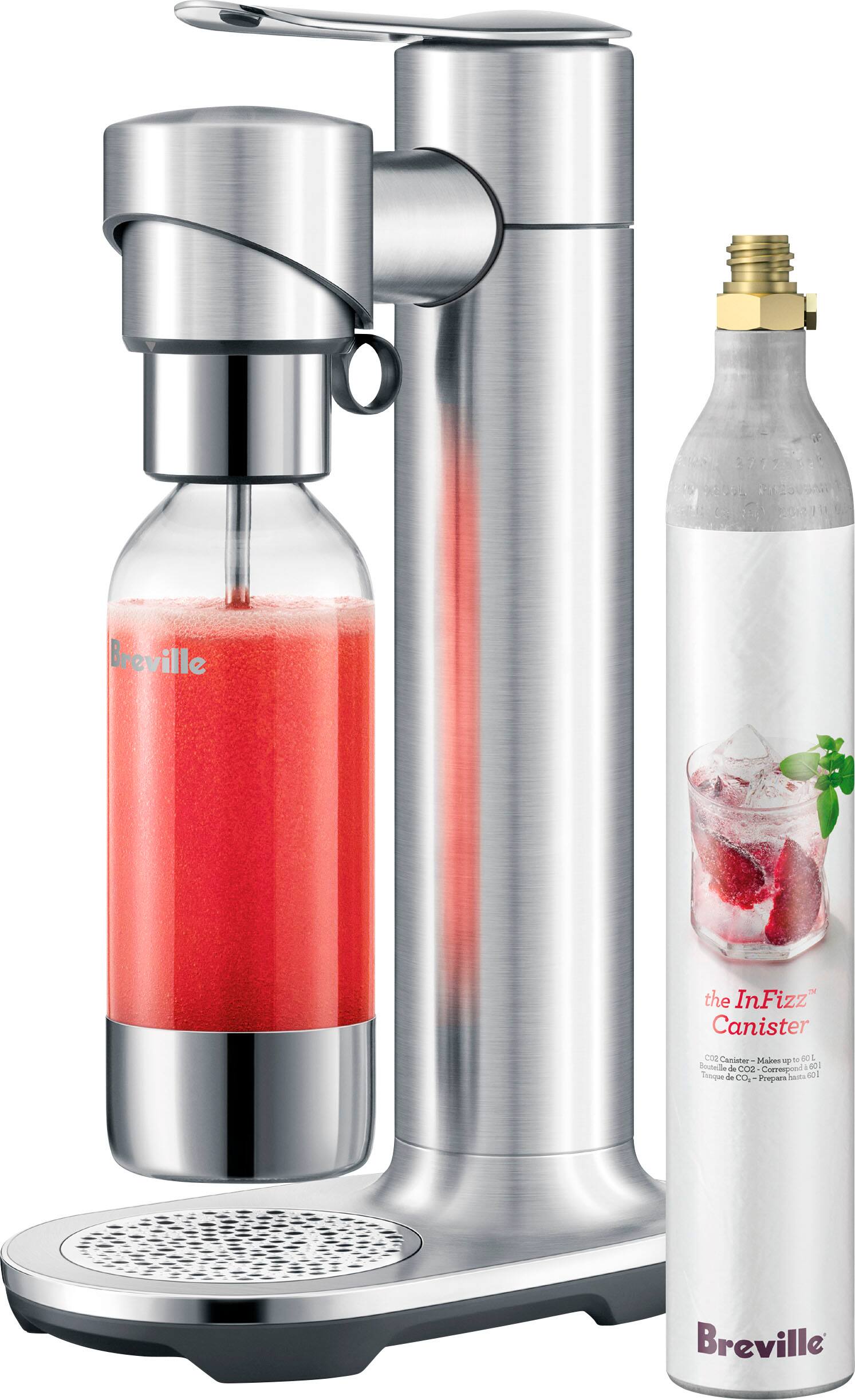Breville Bre DY the InFizz Canister CO2 Canister Maker - 0 L de Bouteie de 002 Corzespend a T09 Tunque de CO, Prepara baits s01 Breville.
