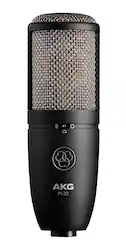 AKG - Wired P420 Multi-Pattern Studio Condenser Microphone - Black - Front_Zoom
