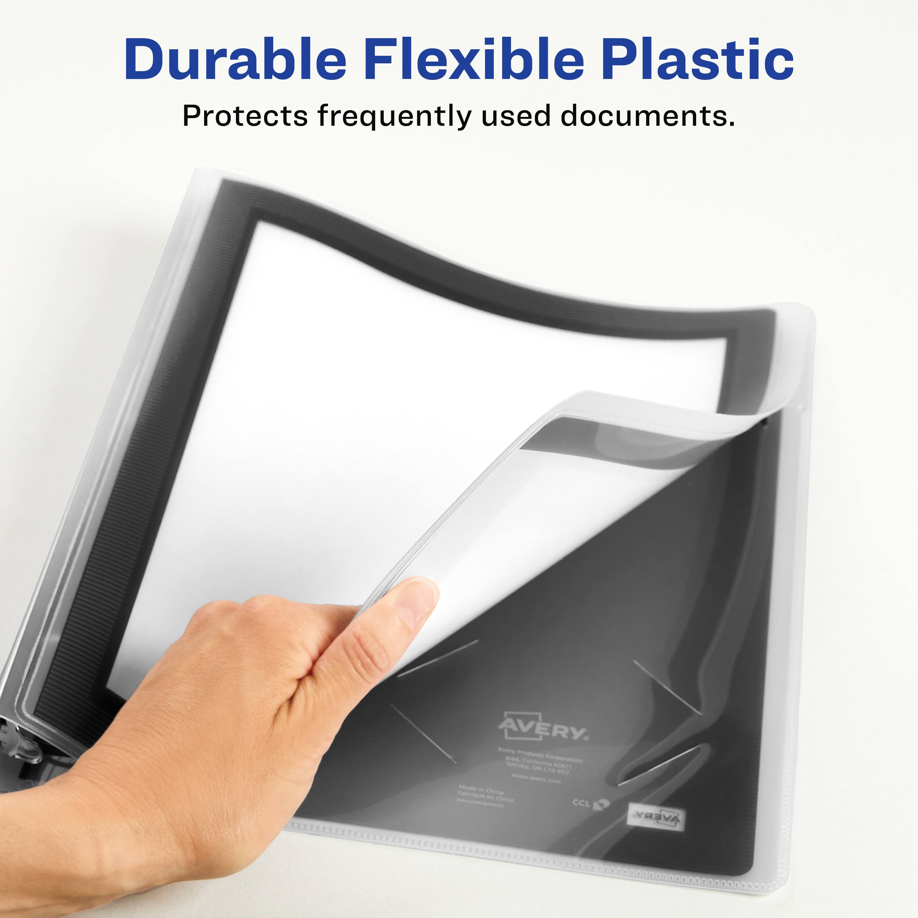 Durable Flexible Plastic  
Protects frequently used documents.  
AVERY