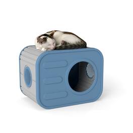 Decksplore - Camera-Shaped Cat House, Waterproof Resin Indoor/Outdoor Cat Bed