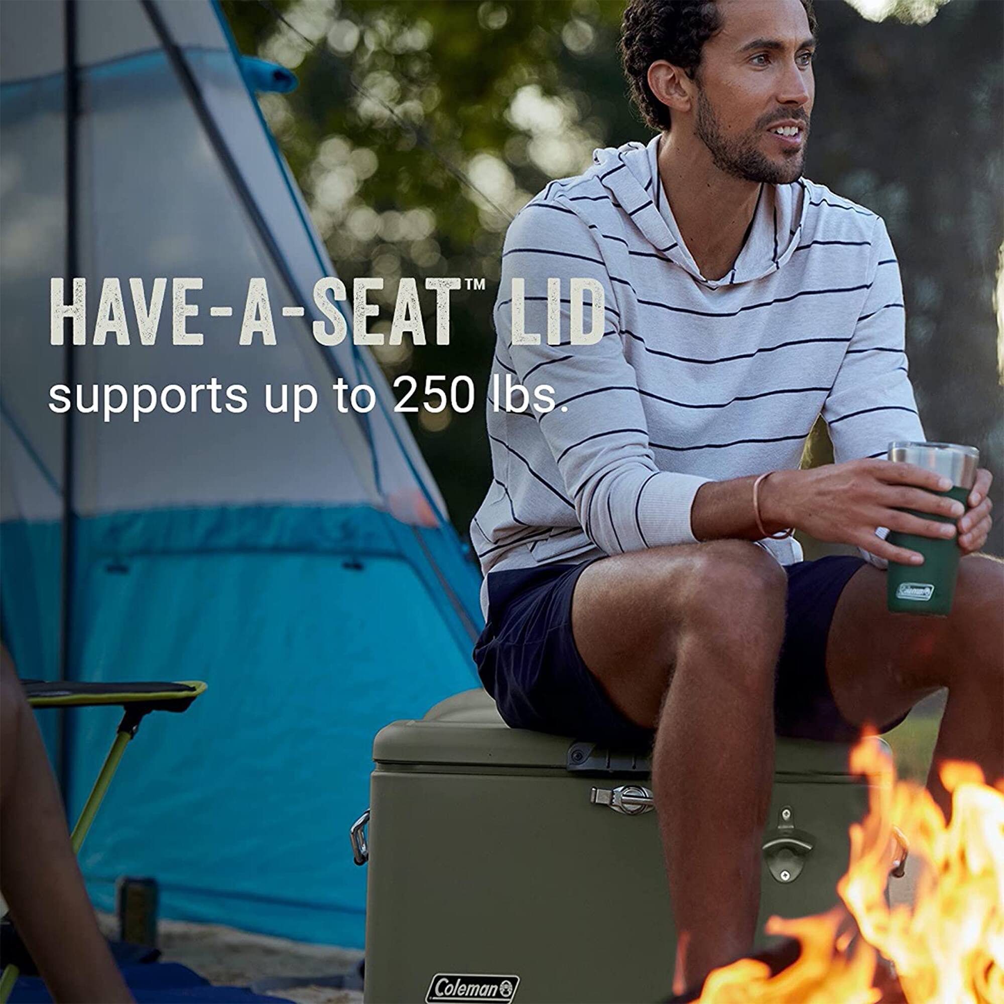 HAVE-A-SEAT™ LID supports up to 250 lbs.