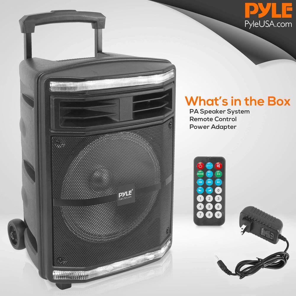 PYLE  
PyleUSA.com  

What's in the Box  
PA Speaker System  
Remote Control  
Power Adapter  

MODE  
EQ  
0  
1  
2  
3  
4  
5  
6  
7  
8  
9