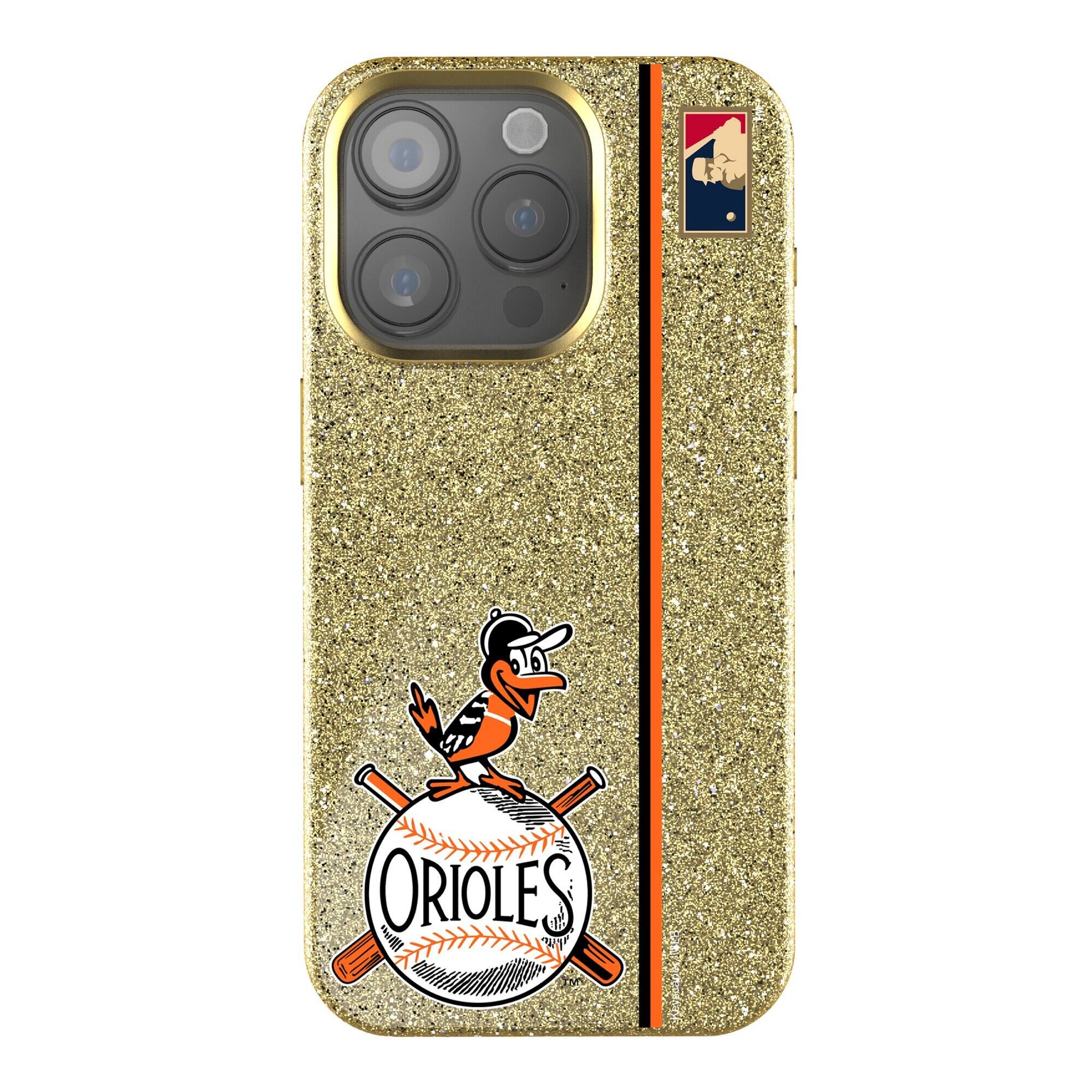 Keyscaper - MLB - Baltimore Orioles 1954 Logo iPhone Bling Case - 15 - Gold