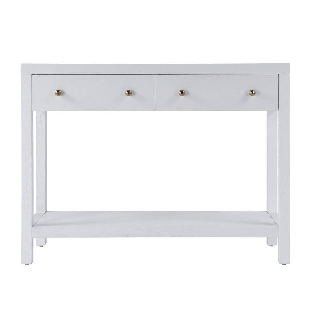 Alt View 1. Butler Specialty - Nora 2 Drawer Console Table - White.