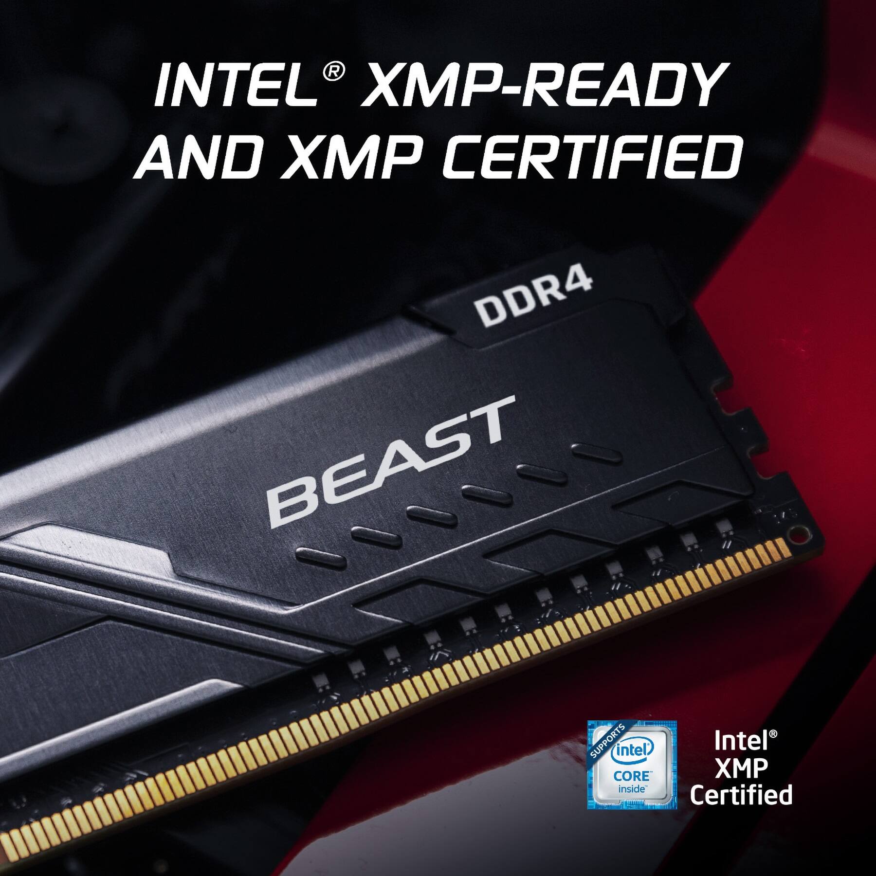 Alt View 14. Kingston - Computer_Memory KF432C16BB/32 X32GB (2X16GB) 3200MHz DDR4 CL16 DIMM FURY Beast Desktop Memory.