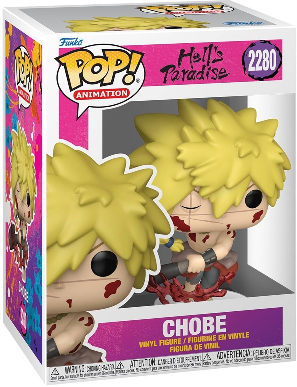 COP inls Funko 1 Hells 2280 POP! Paradise ACDATTON ANIMATION CNOBE T CHOE EN VINYLE FIGURE / FIGURINE VINYL DE VINIL FIGURA PELIGRO DE ASFIXIA. D'TOUFFEMENT. ADVERTENCIA: para niños menores de 36 meses. DANGER pequeñas. No es adecuado HAZARD. ATTENTION: BLX enfants de moins de 36 mois. Partes WARNING: CHOKING Petites pièces. Ne convient pas for children under 36 months, Small parts. Not suitable.