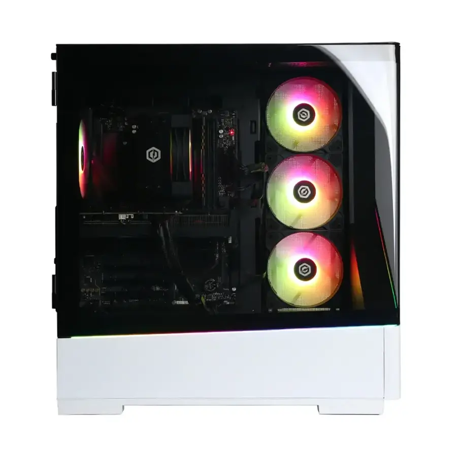 Alt View 12. CyberPowerPC - Gamer Master Gaming Desktop - AMD Ryzen 7 9700X - 16GB Memory - NVIDIA GeForce RTX 5060 Ti 8GB - 2TB PCIe 4.0 SSD - White.