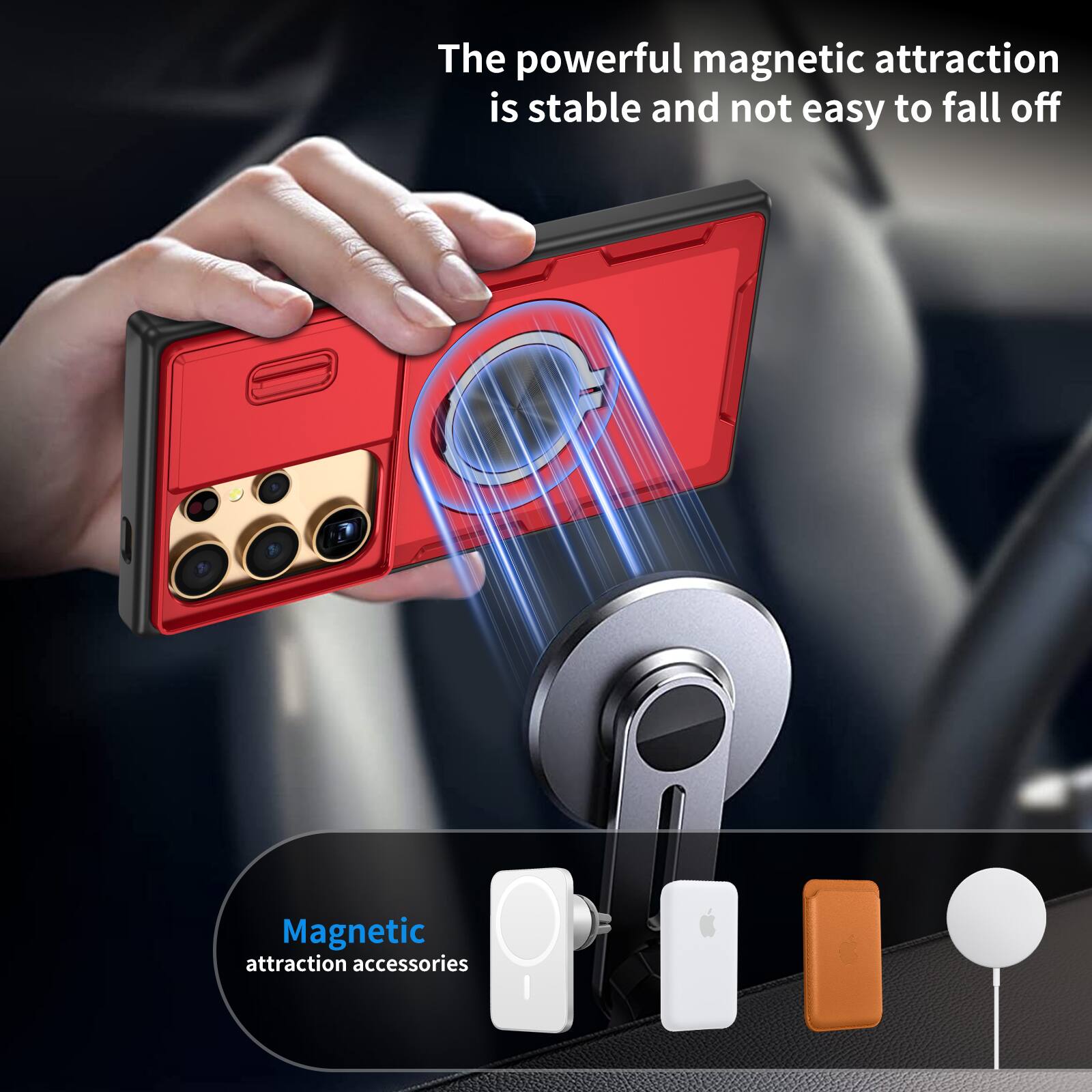 The powerful magnetic attraction is stable and not easy to fall off

Magnetic attraction accessories