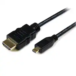 StarTech.com - StarTech 6' 4K Micro-HDMI to HDMI Cable with Ethernet, Black
