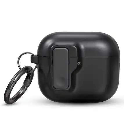 Front. Vena - Dual Layer Case for Apple AirPods 4 Case, with Auto Open Lock Compatible with AirPods Gen 4 4th Generation, Black - Black.
