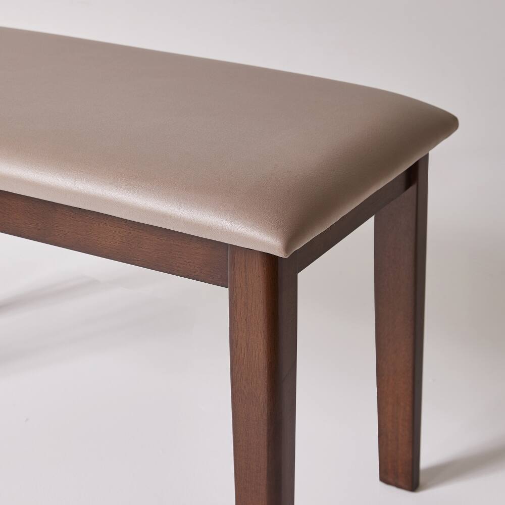 Alt View 10. Ropilly - Ropilly Solid Wood Upholstered Dining Bench, Heavy Duty Gray Tech Fabric Entryway Shoe Bench for Bedroom, 31 Inch - Gray.