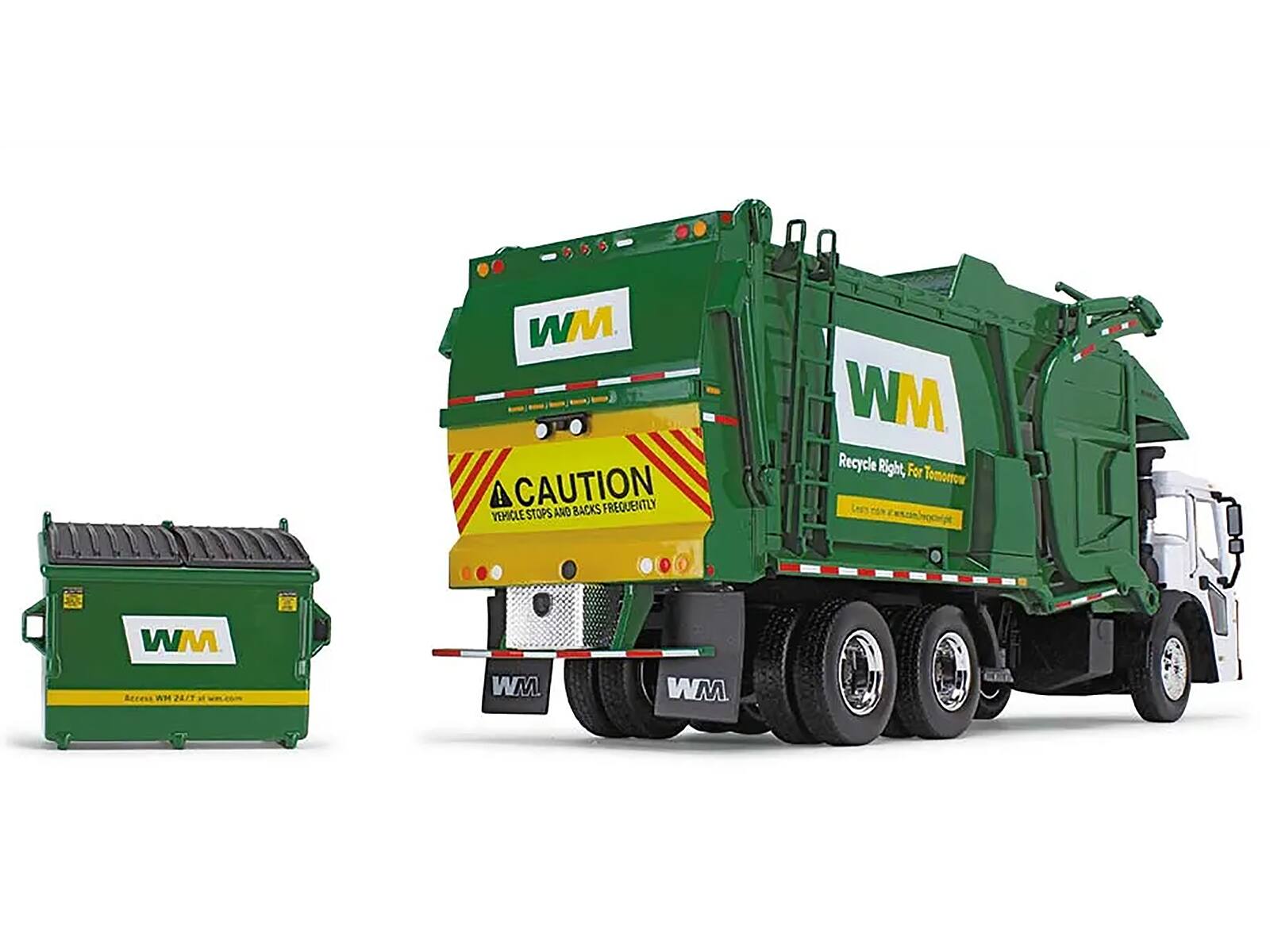 WM  
A CAUTION  
VEHICLE STOPS AND BACKS FREQUENTLY  
WM Recycle Right, For Tomorrow  
WM  
Beca WH 24/7  
WM  
WM