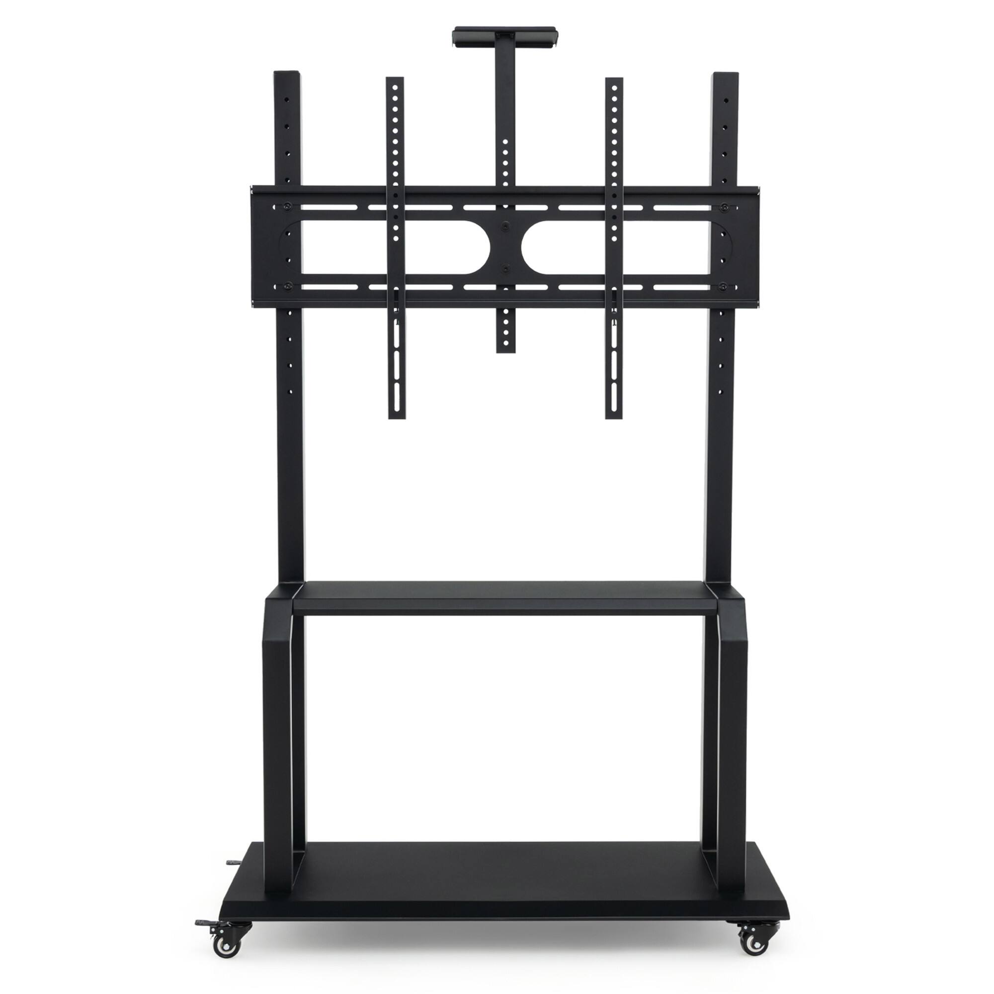 Alt View 9. Gymax - Gymax Mobile TV Cart w/ Wheels Camera Shelf & AV Shelves for 32''-80'' Flat Screen TVs - Black.