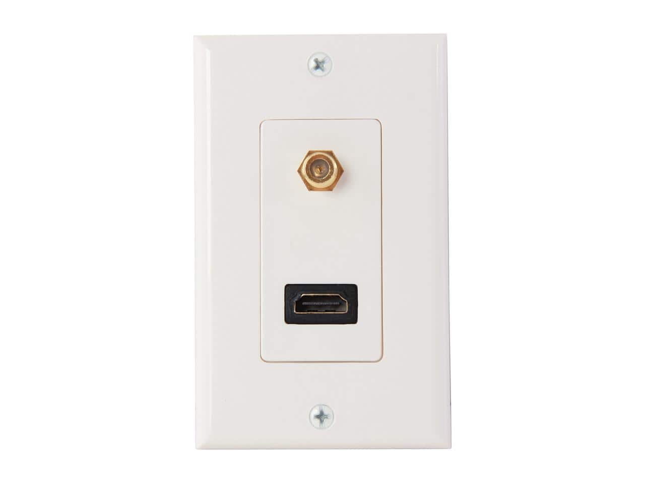 Nippon Labs - WP-HM2-F HDMI Wall Plate with Coaxial F Connector