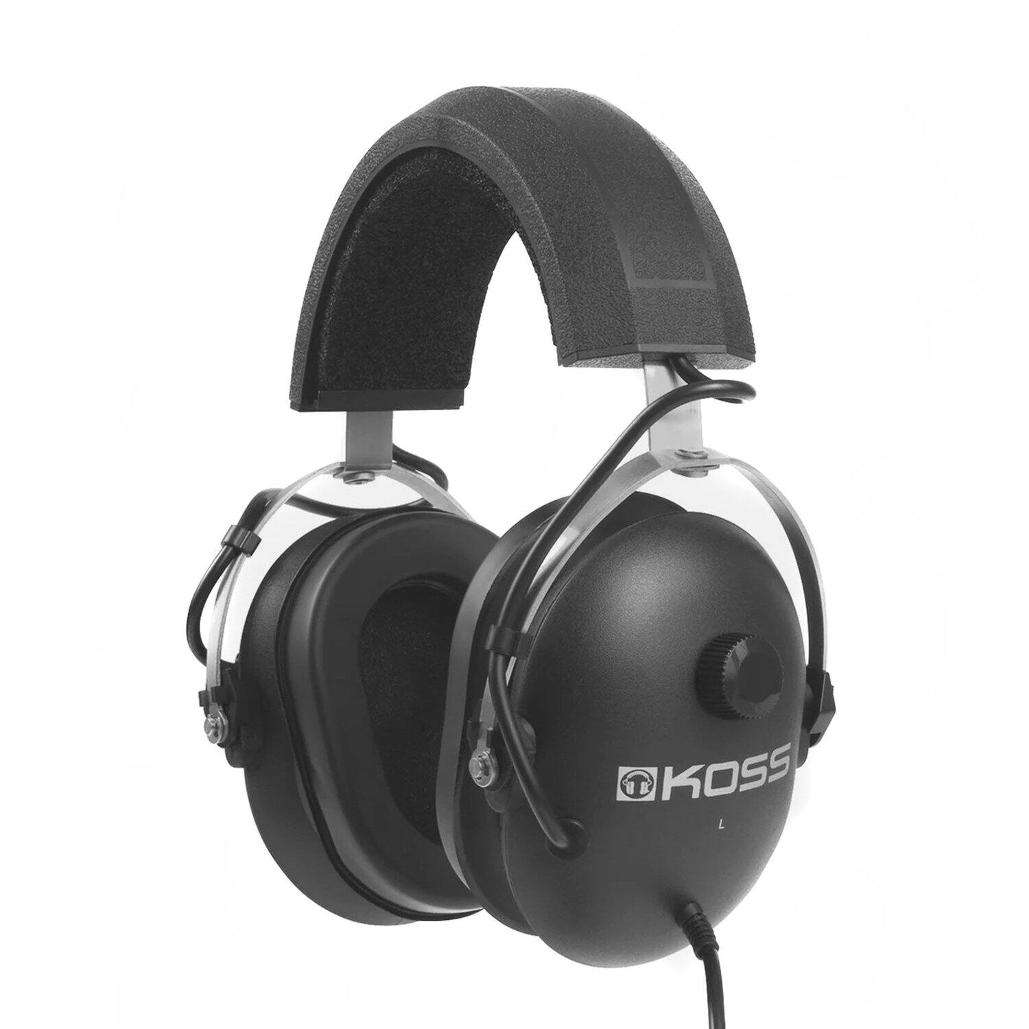 Front. Koss - Koss 180125 Qz99 Over-ear Headphones, Passive Noise Reduction, Black - Black.