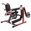 Front. VEVOR - Leg Extension and Curl Machine,Seated Leg Rotary Extension for Thigh,Adjustable Lower Body Specialty Exercises Equipment - Black.