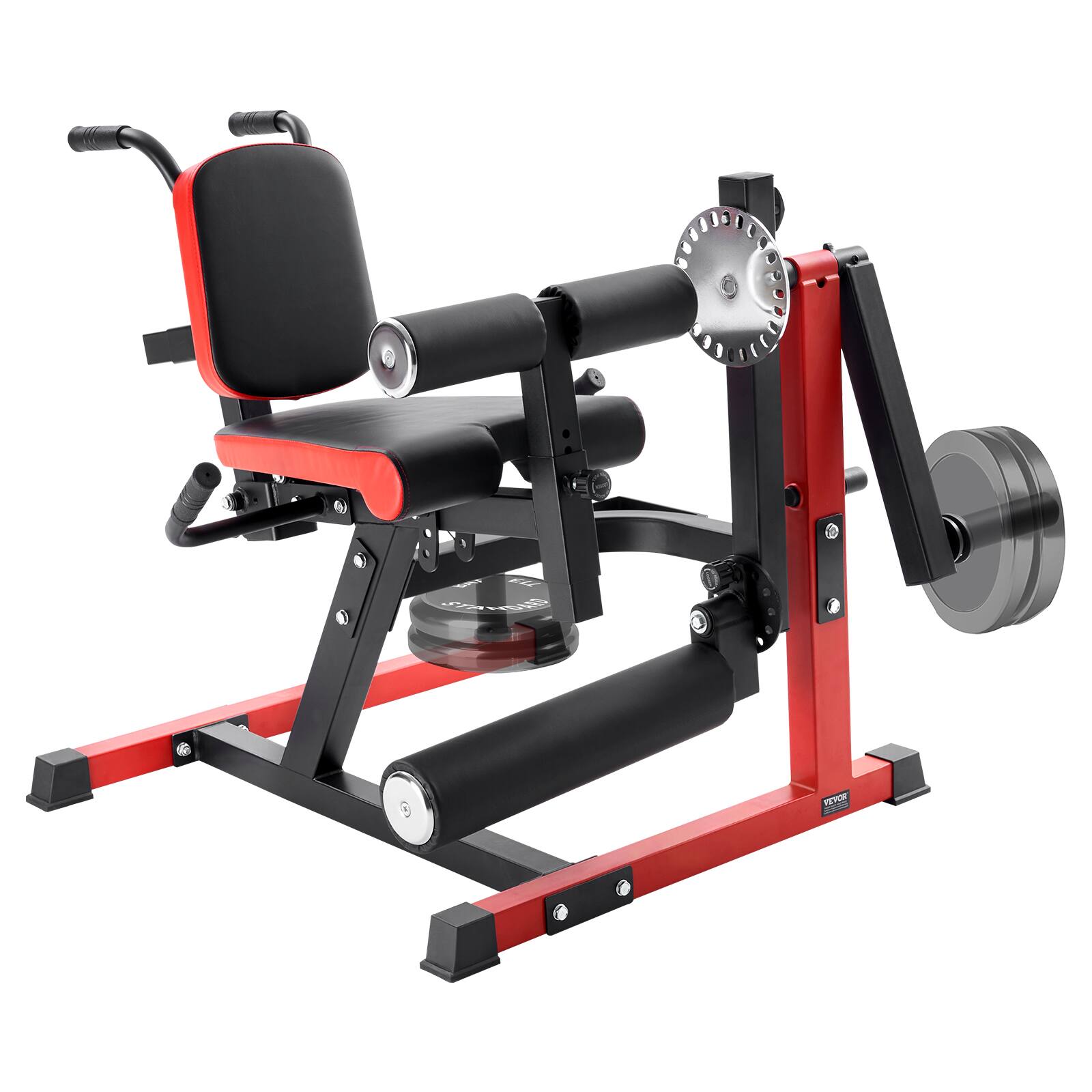 VEVOR - Leg Extension and Curl Machine,Seated Leg Rotary Extension for Thigh,Adjustable Lower Body Specialty Exercises Equipment - Black