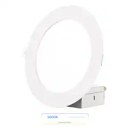 Infibrite - 6 In. Ultra-Thin Recessed LED Downlight 12W 1050LM Daylight Wet Rated, Triac Dimmable 6-Pack - White