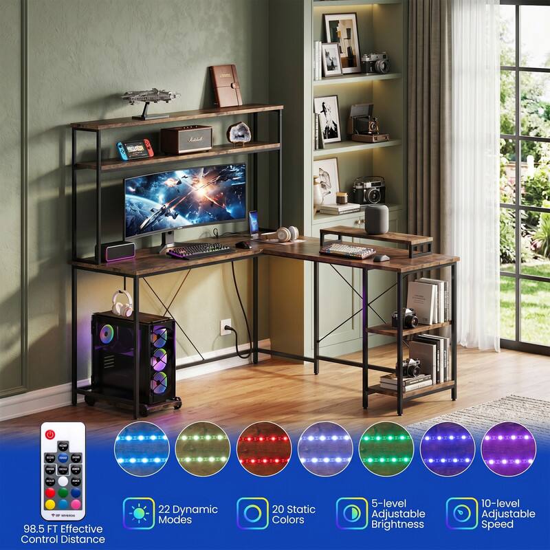 98.5 FT Effective Control Distance  
22 Dynamic Modes  
20 Static Colors  
5-level Adjustable Brightness  
10-level Adjustable Speed
