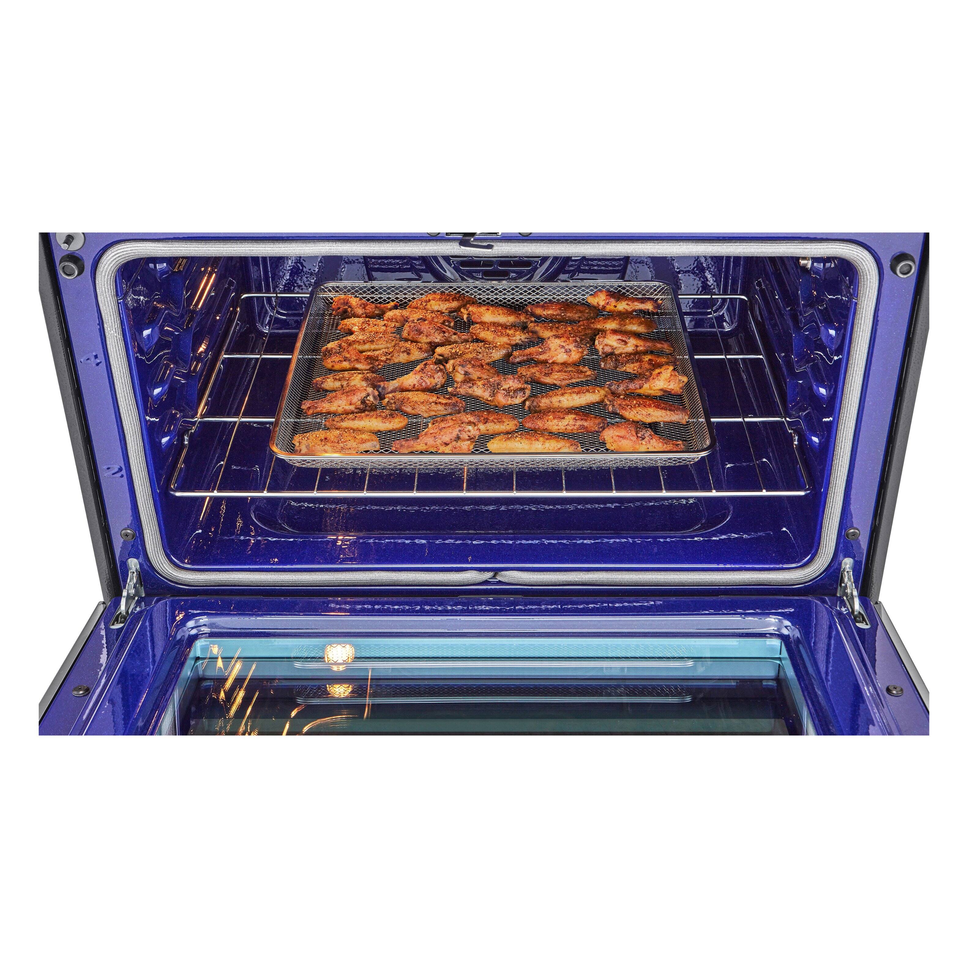 Alt View 20. LG - 30-in Wide 6.9 Cu. Ft. Slide-In Double Oven Gas True Convection Smart Range with 5 Burners and UltraHeat 20K BTU Burner - Stainless Steel.