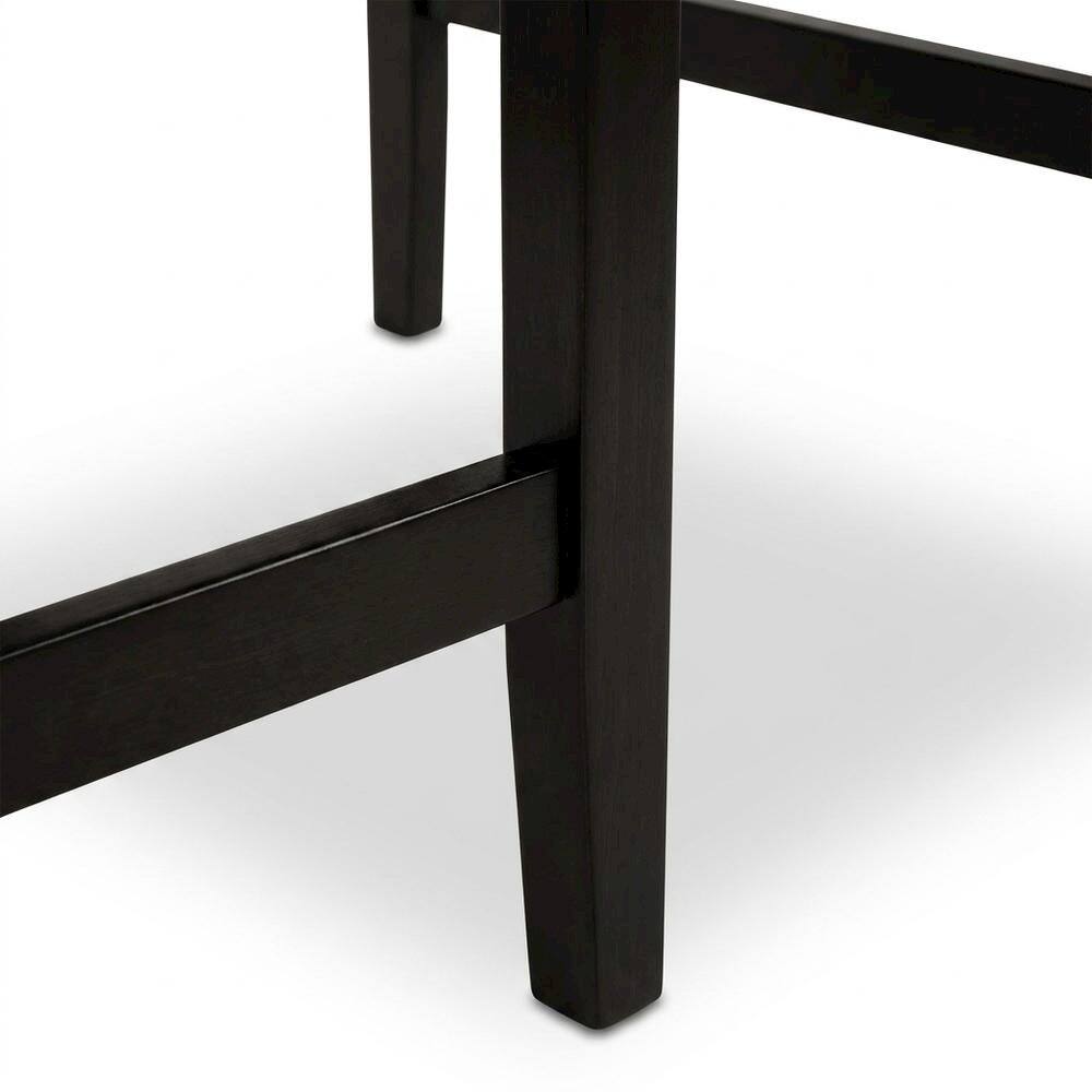 Left. FurniFact - Solid Wood Dining Table & Chairs 5-Piece Set for Kitchen/Dining - Black.