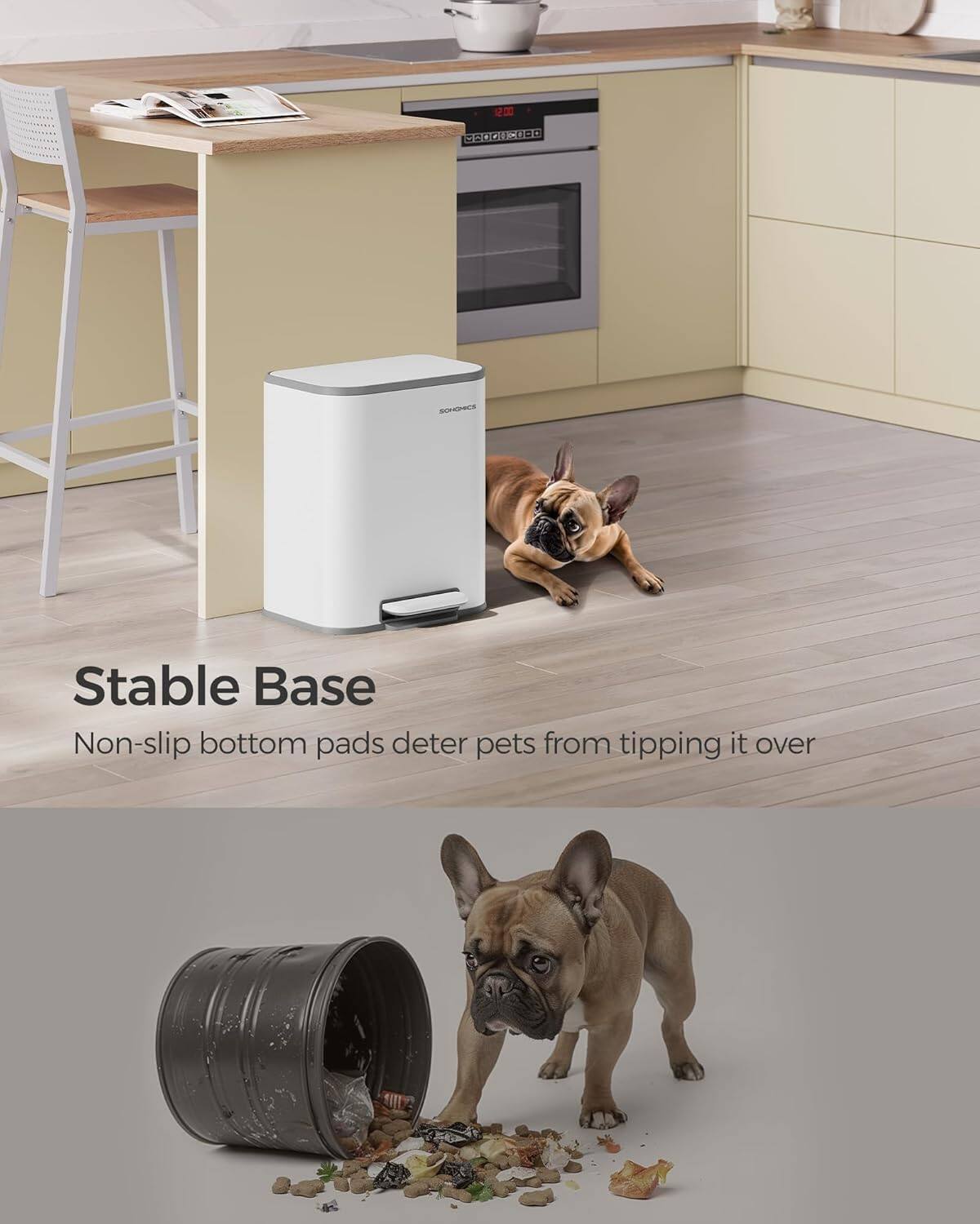 Stable Base
Non-slip bottom pads deter pets from tipping it over