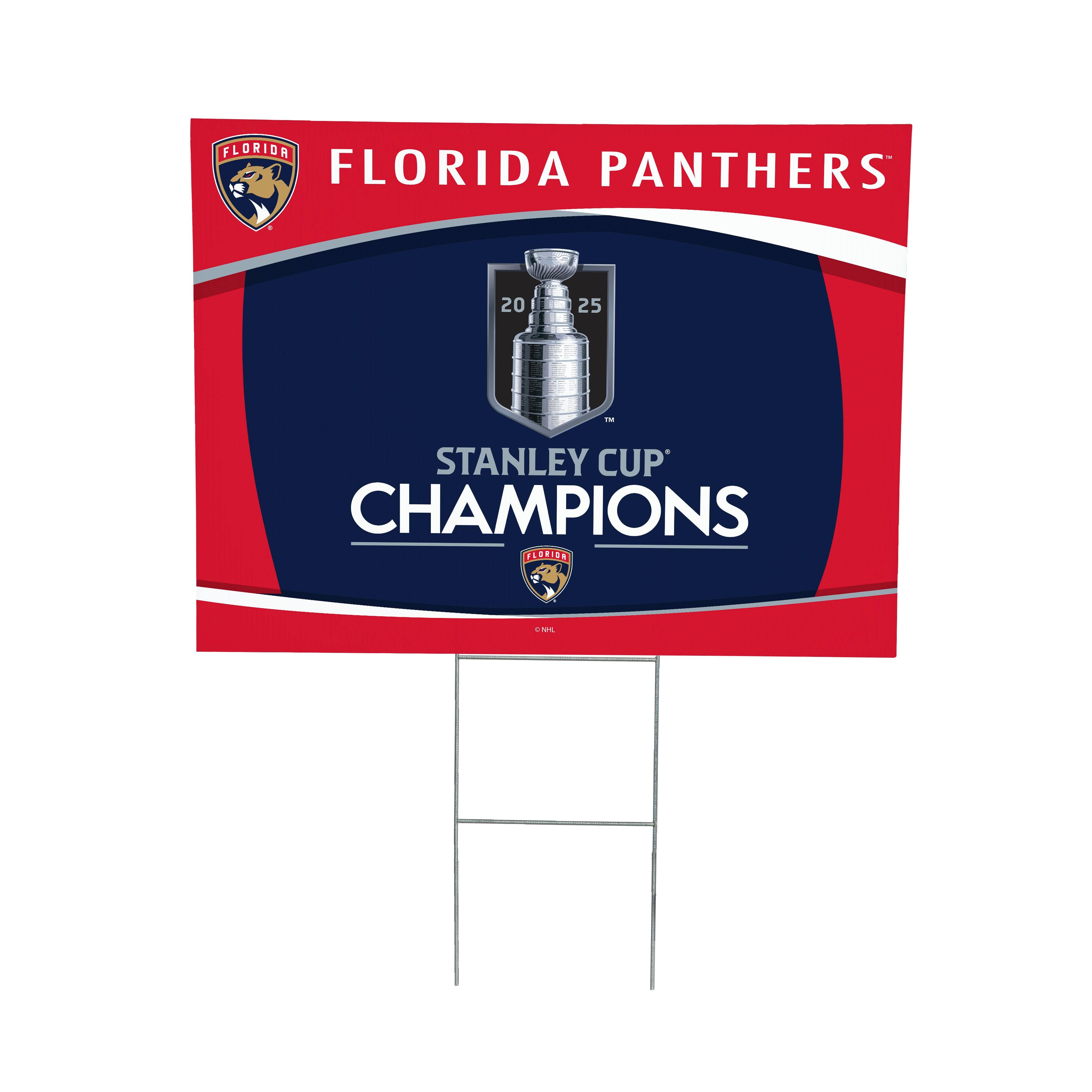 Florida Panthers 2025 Stanley Cup Champions Coroplast Yard Sign