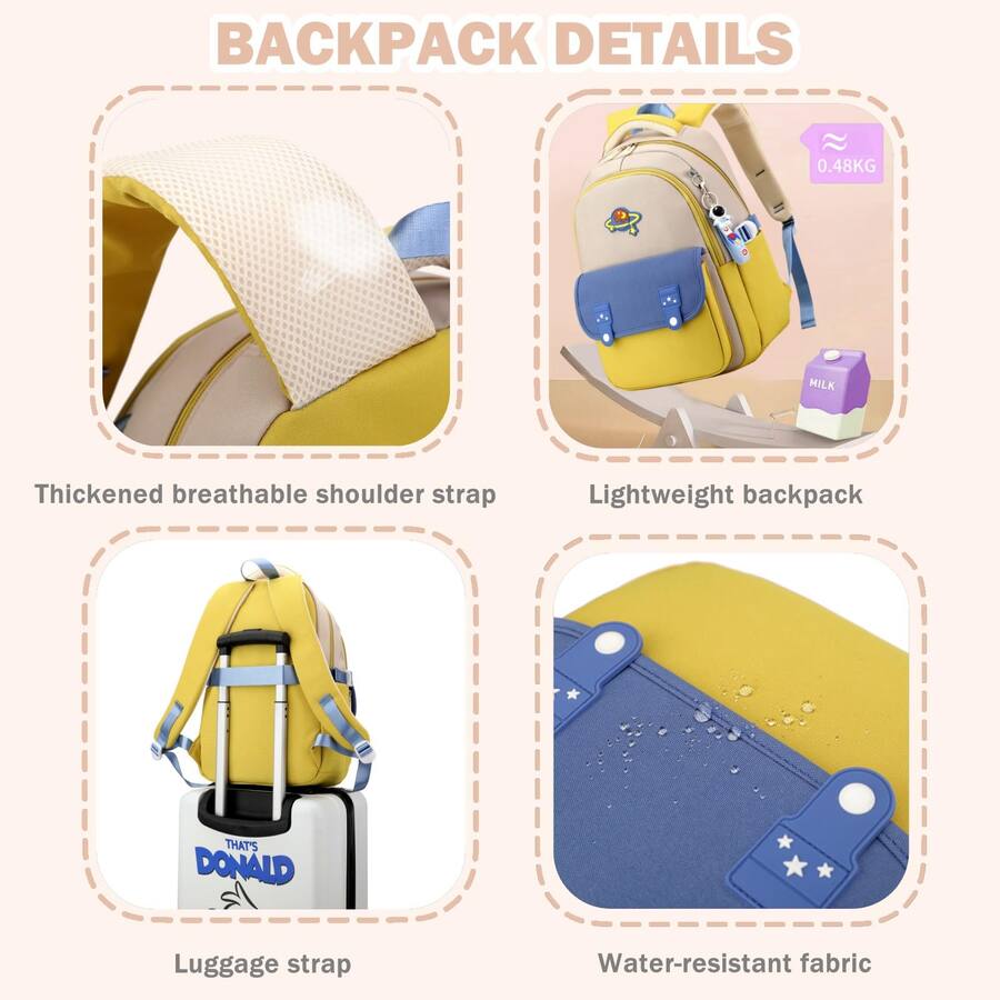 Pacoar Cade Backpack For Cute School Elementary Simple Navy Blue ...