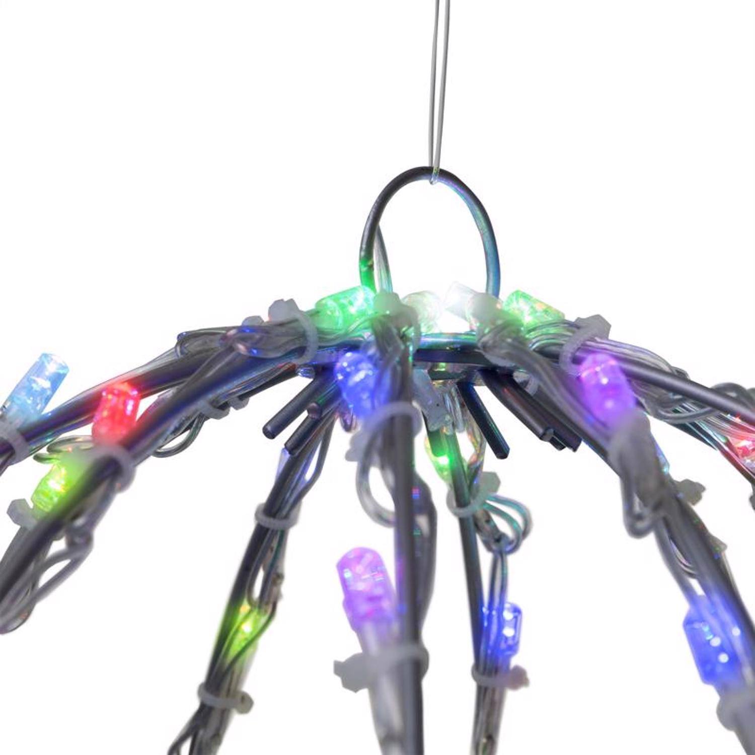 Celebrations Platinum LED RGBW Foldable Sphere 12 in. Hanging Decor ...