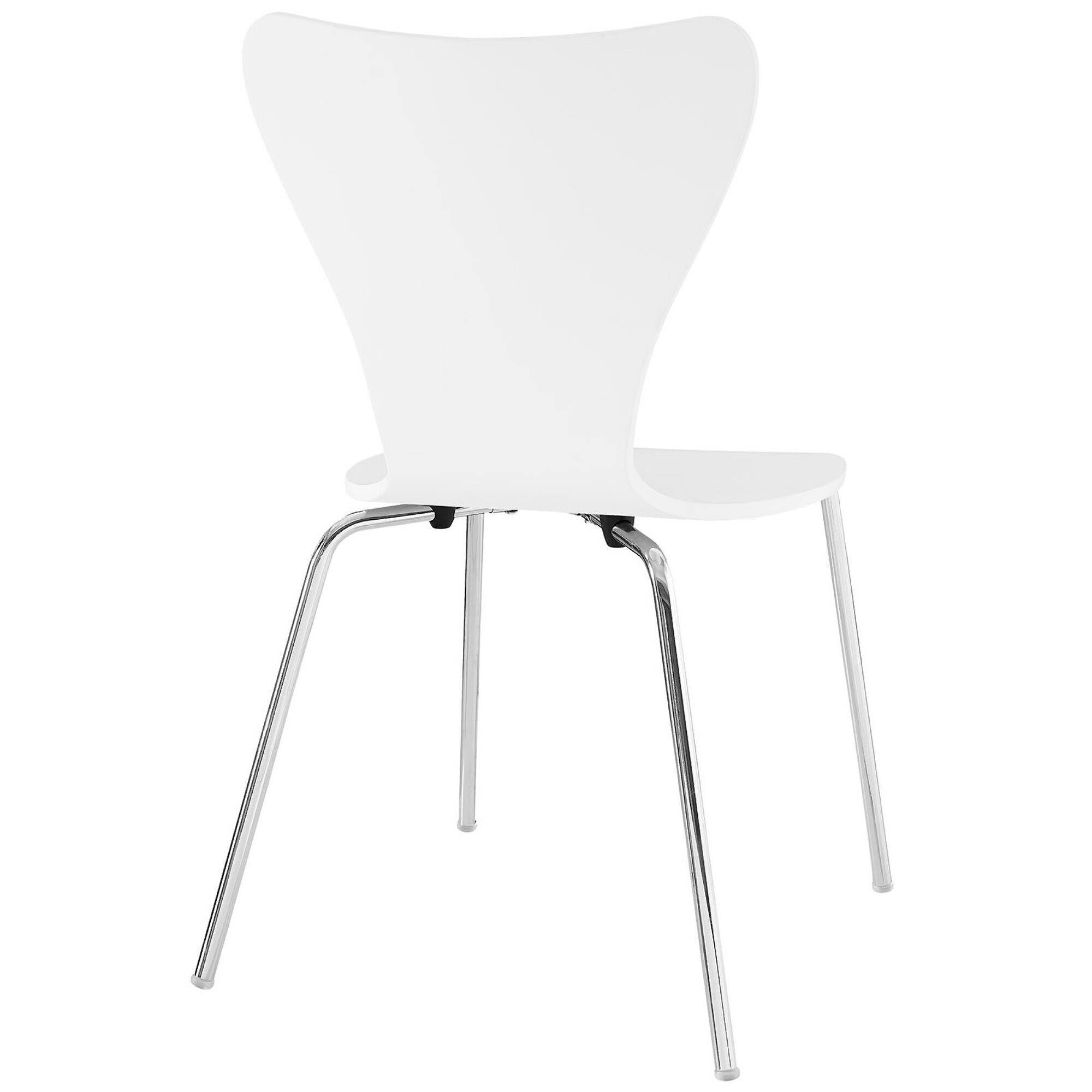 Left. Modway - Ernie Dining Side Chair by Modway - White.