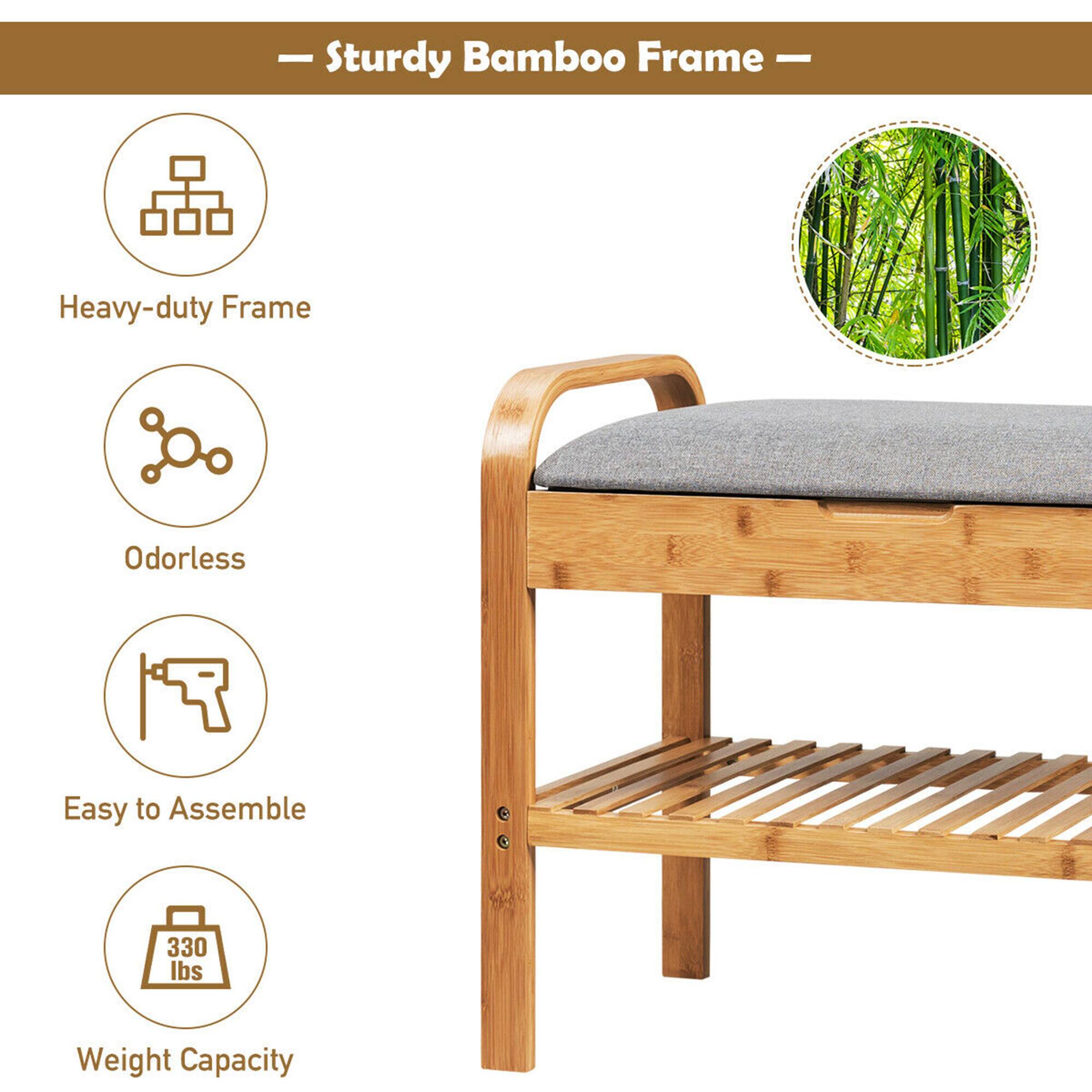 Sturdy Bamboo Frame - Heavy-duty Frame - Odorless - Easy to Assemble - 330 lbs Weight Capacity